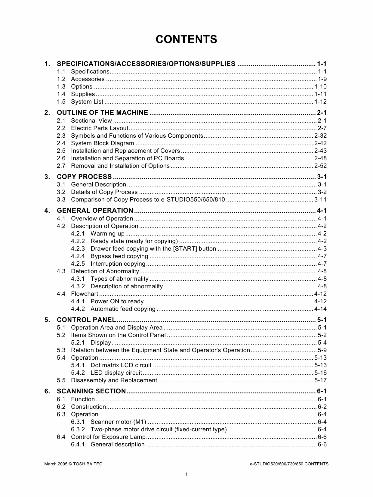 TOSHIBA e-STUDIO 520 600 720 850 Service Manual-2